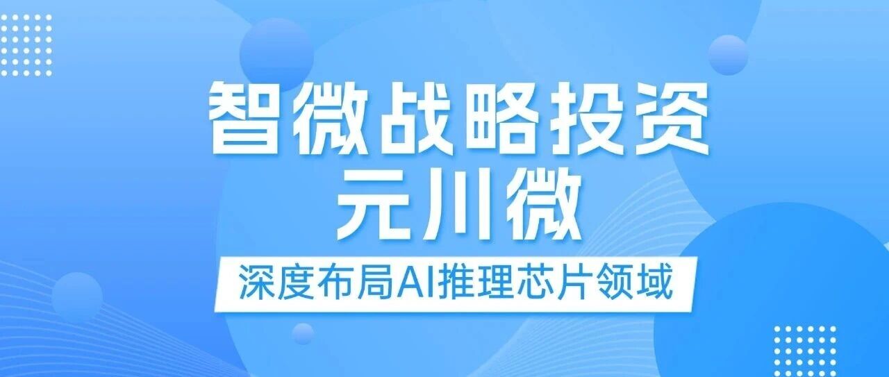 bevictor伟德智能战术投资元川微， 加码边缘及端侧AI推理赛路